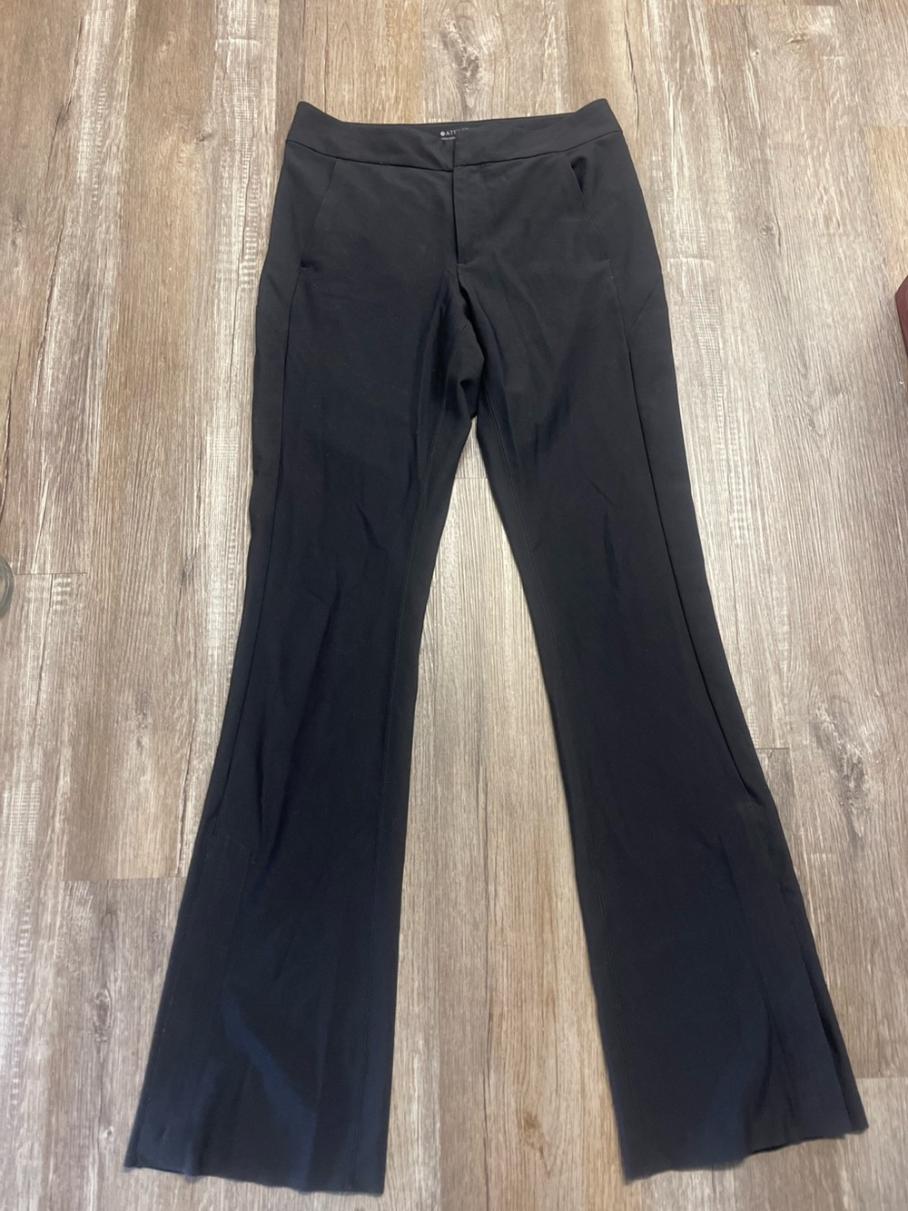 Athleta Stellar Plane Trouser Women's Black Pants Pockets Size 8 Tall